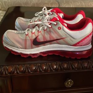 Men’s Size 12 white and red AirMax Nikes, gently worn